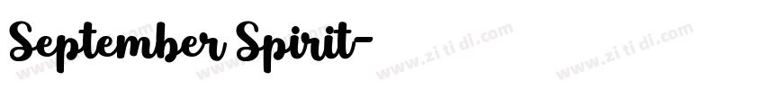 September Spirit字体转换